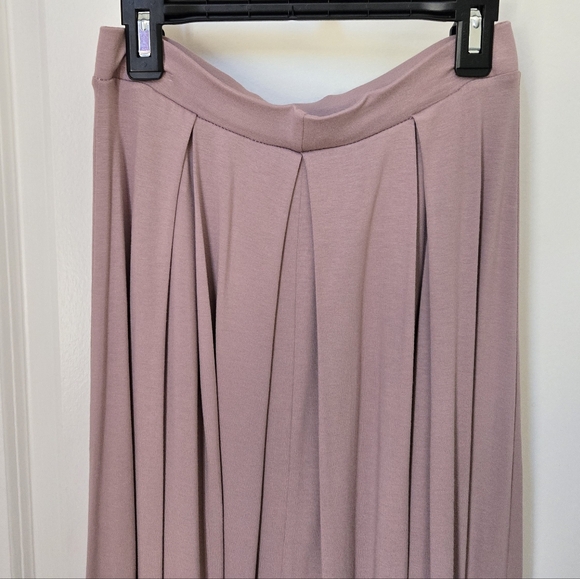 NWT ASOS Mauve Pink Pleated Jersey Midi Skirt Sz 6 - Picture 9 of 14